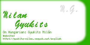 milan gyukits business card